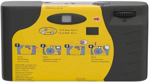 Bundle of Kodak Max Power 35mm One-Time Single-Use Disposable Camera (ISO-800) with Flash - 27 Exposures with Microfiber Cloth in Saudi Arabia