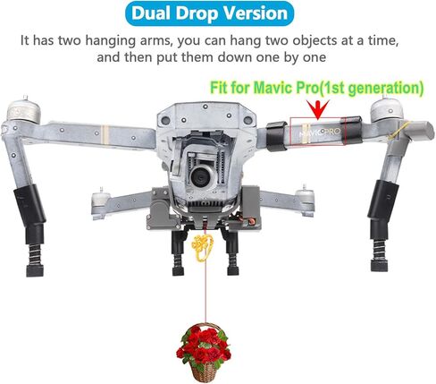 هاناتورا جهاز اسقاط اصدار مزدوج لتحرير الحمولة الهوائية لطائرة دي جيه اي مافيك برو بدون طيار، نظام قطارة نقل بمشبك هوائي، مجموعة ملحقات خطاف طعم الصيد in Kuwait