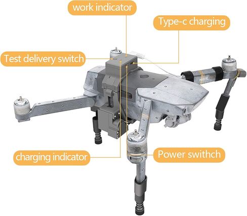 هاناتورا جهاز اسقاط اصدار مزدوج لتحرير الحمولة الهوائية لطائرة دي جيه اي مافيك برو بدون طيار، نظام قطارة نقل بمشبك هوائي، مجموعة ملحقات خطاف طعم الصيد in Kuwait