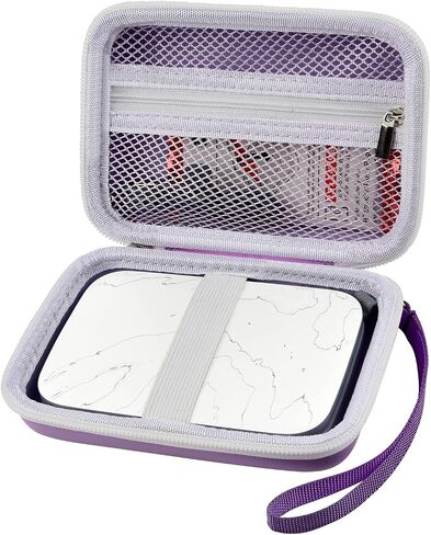 Boobowl Hard Case for HP Sprocket Portable 2x3, Select and 2nd Edition | Grey Organizer, Room for Photo Paper, USB Cable and Small Accessories, School Projects, Parties and Trip - Box Only in Kuwait