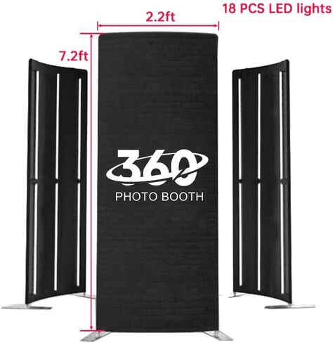 W-JIAJIEBTH Led Backdrop for Photo Booth, Photobooth Tunnel Backdrop, Photo Booth Enclosure in Saudi Arabia