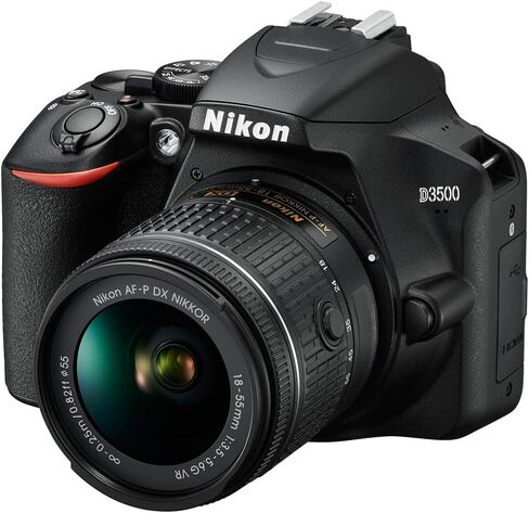 كاميرا Nikon D3500 DSLR مع AF-P DX 18-55 مم VR ومجموعة عدسات تكبير مزدوجة 70-300 مم مع حقيبة سفر، عدسة واسعة الزاوية، عدسة مقربة، مجموعات مرشحات، بطاقة ذاكرة 32 جيجابايت وملحقات (11 عنصرًا) in Saudi Arabia
