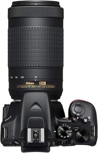 كاميرا Nikon D3500 DSLR مع AF-P DX 18-55 مم VR ومجموعة عدسات تكبير مزدوجة 70-300 مم مع حقيبة سفر، عدسة واسعة الزاوية، عدسة مقربة، مجموعات مرشحات، بطاقة ذاكرة 32 جيجابايت وملحقات (11 عنصرًا) in Saudi Arabia