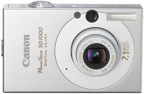 Canon PowerShot SD1000 7.1MP Digital Elph Camera with 3x Optical Zoom (Silver) (OLD MODEL) in Saudi Arabia