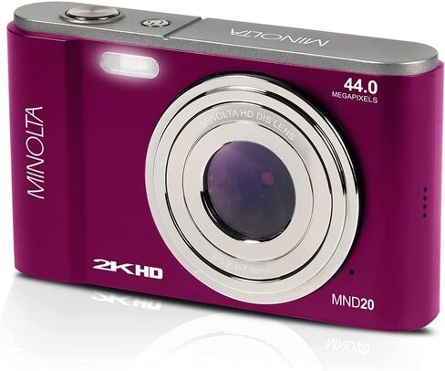 Minolta MND20-BK 44 MP / 2.7K Ultra HD Digital Camera Black Bundle with Lexar 64GB High-Performance 800x UHS-I SDHC Memory Card BLUE Series in Saudi Arabia