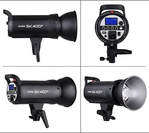 Godox SK400II Professional Compact 400Ws Studio Flash Strobe Light Built-in Godox 2.4G Wireless X System GN65 5600K with 150W Modeling Lamp for E-Commerce Product Portrait Lifestyle Photography in Saudi Arabia