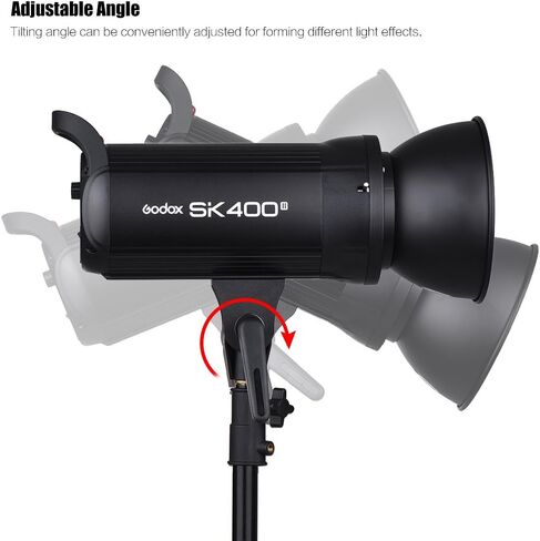 Godox SK400II Professional Compact 400Ws Studio Flash Strobe Light Built-in Godox 2.4G Wireless X System GN65 5600K with 150W Modeling Lamp for E-Commerce Product Portrait Lifestyle Photography in Saudi Arabia