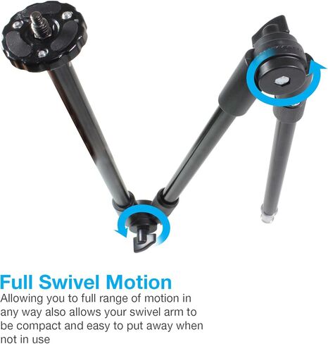 LS Photography 3 Section Single Articulated Arm Camera Mount Bracket with 5/8" & 1/4" Stud for Photo and Video Studio, LGG705 in Kuwait