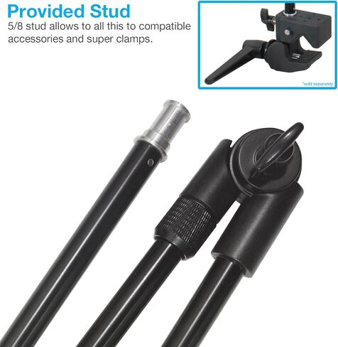 LS Photography 3 Section Single Articulated Arm Camera Mount Bracket with 5/8" & 1/4" Stud for Photo and Video Studio, LGG705 in Kuwait