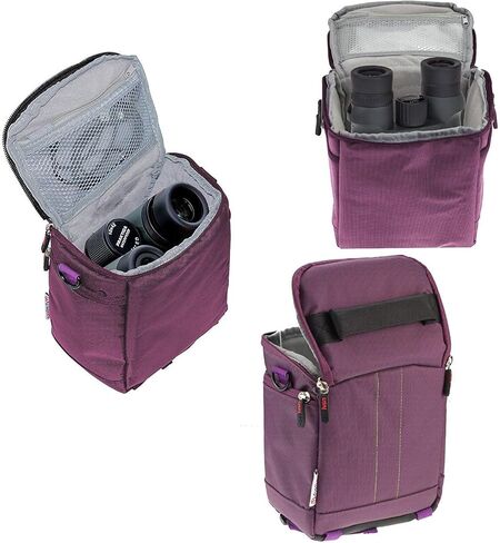 Navitech Purple Protective Portable Handheld Binocular Case and Travel Bag Compatible with The Leica Geovid 8 x 42 HD-B 3000 in Kuwait