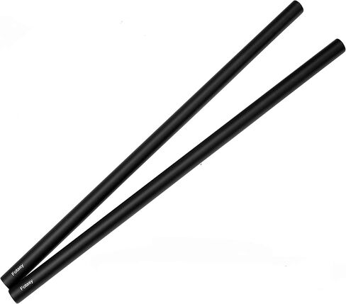 Fotasy (2 Pcs) 40cm (16 Inch) 15mm Rods for 15mm Rail Rod Support Systems, fits 15mm Mattebox, Follow Focus Shoulder Pads Rod Monitor Mount Rod Clamp Base, M12 Threads in Kuwait
