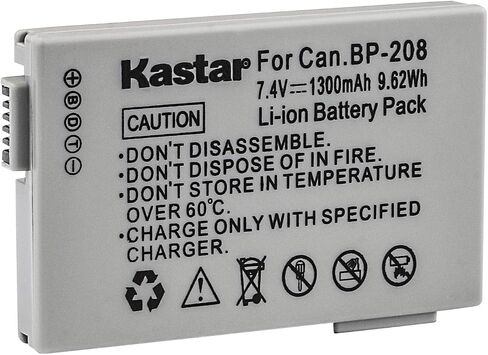 Kastar BP-208 Battery (2-Pack) for Canon DC10 DC19 DC20 DC21 DC22 DC40 DC50 DC51 DC95 DC100 DC200/201/210/211 DC220/230 Elura 100 FVM300 IXY DVS1 MVX1Si/430/450/460 Optura S1 VIXIA HR10 in Saudi Arabia