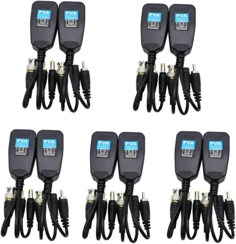5 أزواج من أجهزة إرسال واستقبال فيديو الطاقة السلبية Balun Audio BNC إلى RJ45 HD-CVI/TVI/AHD/CVBS لـ 720P حتى 8 ميجابكسل لنظام كاميرا المراقبة الأمنية CCTV in Kuwait
