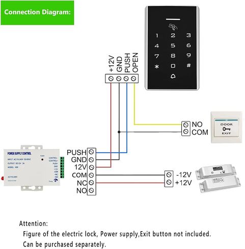Door Access Control Keypad, 125KHz Proximity ID Card Access Control System, Support 1000 Users Door Access Control, Stand-Alone Keypad + 5PCS Keychains for Entry Access Controller Gate Opener in Saudi Arabia