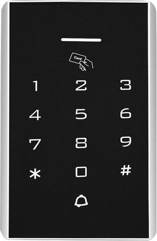 Door Access Control Keypad, 125KHz Proximity ID Card Access Control System, Support 1000 Users Door Access Control, Stand-Alone Keypad + 5PCS Keychains for Entry Access Controller Gate Opener in Saudi Arabia