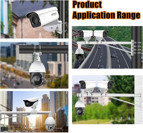 BeElion Aluminum Alloy Surveillance Camera Horizontal Vertical Pole Mount Kit, Wall Mounting Bracket for CCTV Security Camera PTZ Dome Vertical Pole Mounting Bracket in Saudi Arabia