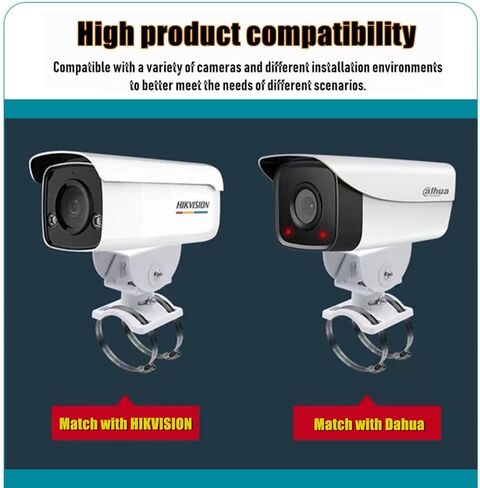 BeElion Aluminum Alloy Surveillance Camera Horizontal Vertical Pole Mount Kit, Wall Mounting Bracket for CCTV Security Camera PTZ Dome Vertical Pole Mounting Bracket in Saudi Arabia