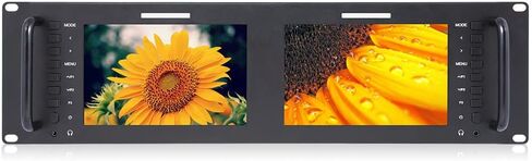 FEELWORLD D71 Plus-H Dual 7 Inch 3RU Broadcast Rack Mount Monitor with Waveform LUT IPS 1920x1200 HD LCD Screen HDMI AV Input and Output in Saudi Arabia