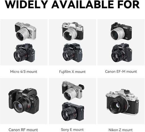 7artisans 35mm F1.4 Mark II APS-C Manual Focus Fixed Lens Large Aperture for Canon EOS-M Mount M1 M2 M3 M5 M6 M10 M50 M100 in Saudi Arabia