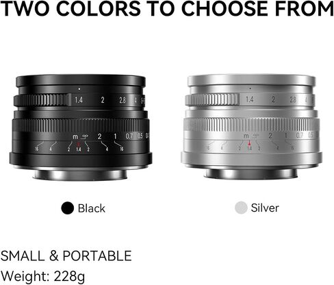 7artisans 35mm F1.4 Mark II APS-C Manual Focus Fixed Lens Large Aperture for Canon EOS-M Mount M1 M2 M3 M5 M6 M10 M50 M100 in Saudi Arabia