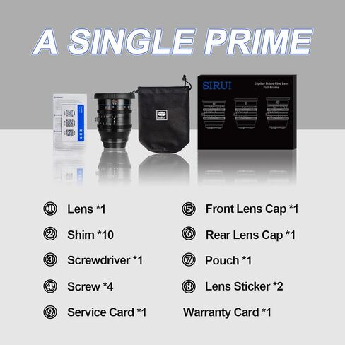 SIRUI Jupiter Macro T2 Full-Frame Cine Prime Lens Set (24mm, 35mm, 50mm, 75mm and 100mm Cinema Lens Set), for EF Mount Cameras in Kuwait