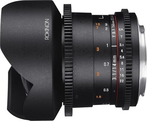 Rokinon Cine DS DS14M-NEX 14mm T3.1 ED AS IF UMC Full Frame Cine Wide Angle Lens for Sony E in Saudi Arabia