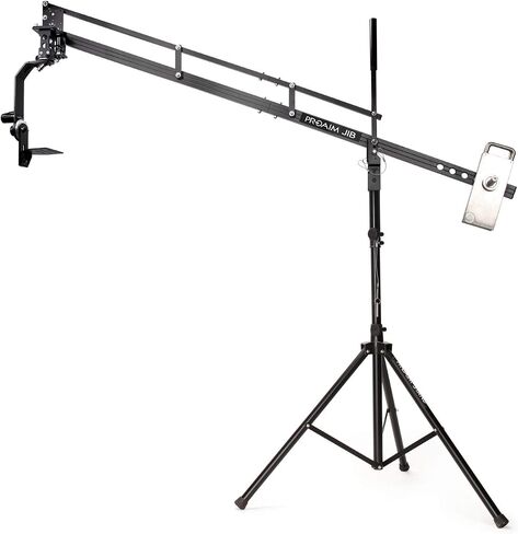رافعة ذراعية بطول 9 أقدام من PROAIM مع حامل ورأس Jr. Pan Tilt لكاميرا الفيديو DSLR وGimbal. حركات عمومية/إمالة دقيقة وسلسة. آمن وخفيف للاستخدام في الهواء الطلق، ويوفر لقطة واسعة وثابتة للرافعة/اللقطة الجوية + حقيبة (P-9-JS-JRPP) in Kuwait