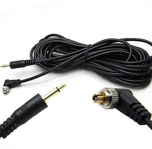 كابل DSLRKIT 5M بطول 16 أقدام 3.5 ملم إلى ذكر فلاش PC المزامنة مع قفل لولبي لـ ROk RF-16NE RF-603 in Saudi Arabia