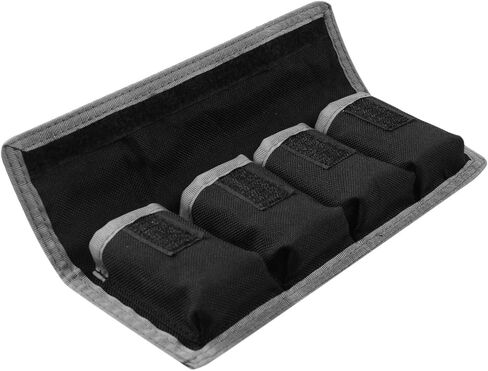 حقيبة تخزين حامل بطارية DSLR قطعتين من Meking (4 جيوب) لبطارية AA/AAA وCanon LP-E6 LP-E8 LP-E10 LP-E12، Nikon EN-EL14 EN-EL15، Sony NP-FW50 NP-F550 NP-FM500H (رمادي + أزرق) in Saudi Arabia