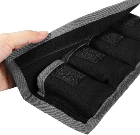 حقيبة تخزين حامل بطارية DSLR قطعتين من Meking (4 جيوب) لبطارية AA/AAA وCanon LP-E6 LP-E8 LP-E10 LP-E12، Nikon EN-EL14 EN-EL15، Sony NP-FW50 NP-F550 NP-FM500H (رمادي + أزرق) in Saudi Arabia