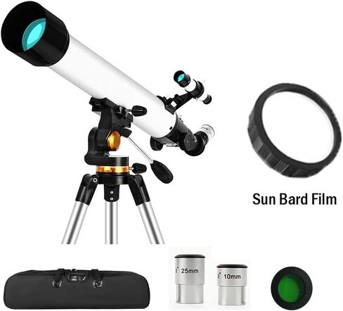 YXCKG AZ Astronomy Telescopes, 70mm Night Vision Scope Getting Started Stargazing Telescope, Telescopes for Adults, Magnification Eyepieces, Beginners Gifts (Size : Set E) in Kuwait