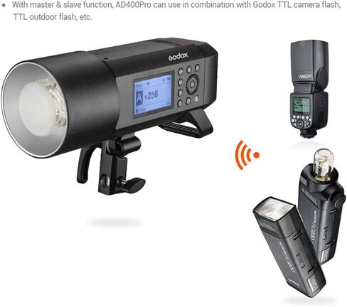 Godox Flash Strobe AD400 Pro AD400Pro All-in-One Outdoor Studio Monolight 400W Photographic Lighting for Canon Sony Nikon Fuji Olympus Panasonic Camera TTL 2.4G HSS GN72-30W LED Modeling Lamp in Saudi Arabia