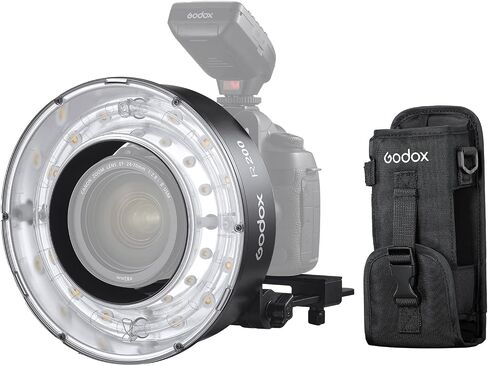Godox R200 Ring Flash Head with Bag Compatible for AD200/AD200Pro Flash Strobe Speedlite Monolight, 200Ws High Power for Outdoor Portrait Shooting and Wedding Shooting in Kuwait