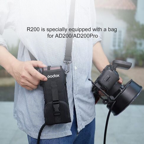 Godox R200 Ring Flash Head with Bag Compatible for AD200/AD200Pro Flash Strobe Speedlite Monolight, 200Ws High Power for Outdoor Portrait Shooting and Wedding Shooting in Kuwait