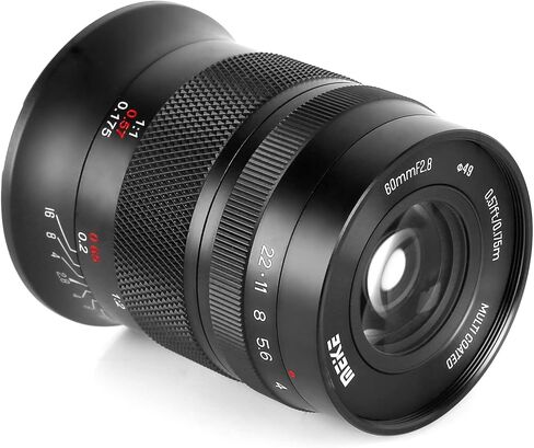 Meike 60mm f2.8 Large Aperture APS-C Macro Lenses Manual Focus Prime Fixed Lens Compatible with Olympus EM1 M5 M10 EP5 EPL3 PL5 Panasonic Lumix GM1 GM2 GX1 GX Mirrorless M4/3 Mount Cameras in Saudi Arabia