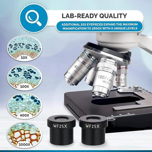 AmScope 40X-1000X LED Lab Binocular Compound Microscope and 10MP Camera in Saudi Arabia