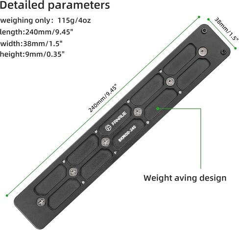 FANAUE Keymod Rail Tripod Plate Adapter Mount with Safety Stop Screws,for Tripod Ball Head Ballhead,Compatible Arca Swiss RRS Dovetail in Saudi Arabia