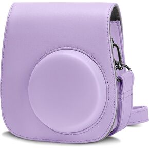 PU Leather Camera Case Compatible with Fujifilm Instax Mini 11 Instant Camera with Adjustable Strap and Pocket (Black)
