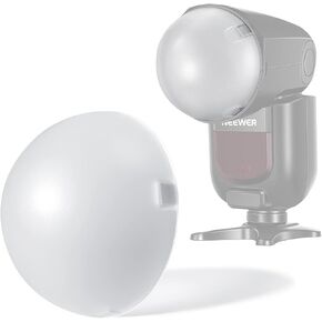 NEEWER Magnetic Dome Diffuser for Round Head Speedlite Flash, Magnetically Attached Flash Dome Light Modifier for Z3R Z2PRO Z2 Z1 Speedlite, M12 in Kuwait