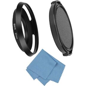 SIOTI 67mm Lens Hood, Oxidation Matte Anti Reflective Treatment, Aluminum Alloy, with 1 * 77mm Lens Cap, Compatible with Sony/Canon/Nikon/Fuji etc >24mm Camera Lens in Saudi Arabia