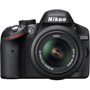 Nikon D3200 24.2 MP CMOS Digital SLR with 18-55mm f/3.5-5.6 AF-S DX VR NIKKOR Zoom Lens (Red) in Kuwait