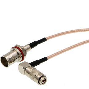 HD SDI DIN 1.0/2.3 Right Angle to BNC Female RG179 Cable for Blackmagic HyperDeck Shuttle 75ohm 12''