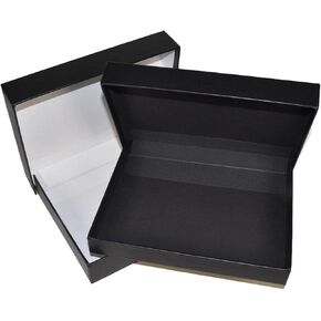 Archival Methods Onyx 8.5x11" x 1-3/8" Portfolio Box, 8.75" x 11.25", Black Buckram / White Lining. in Kuwait