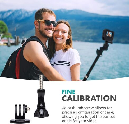 Movo GPR-5 Media Housing GoPro Case Compatible with GoPro Hero 5, GoPro Hero 6, GoPro Hero 7 - Features Cold Shoe Mount for Microphones or Lights - Action Camera Case for Use with GoPro Mic Adapter in Kuwait