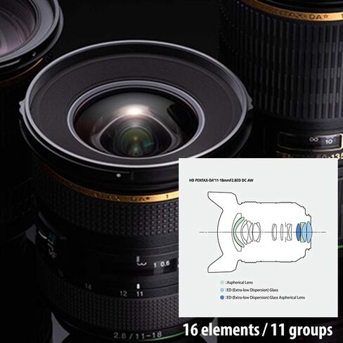 Pentax HD 16-50mm F2.8ED PLM AW Large-Aperture Standard Zoom Lens [High-Speed AF] [High-Performance HD Coating] [Dust-Proof/Weather-Resistant Construction] [Circular Diaphragm] (28030) in Kuwait