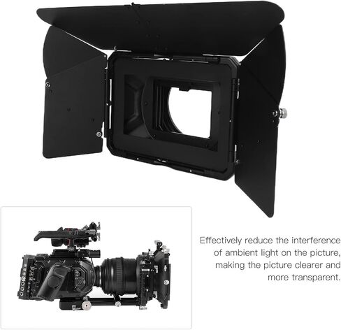 01 02 015 Camera Matte Box, Adjustable Universal Lightweight Carbon Fiber Matte Box Portable for FS5 Camera in Saudi Arabia