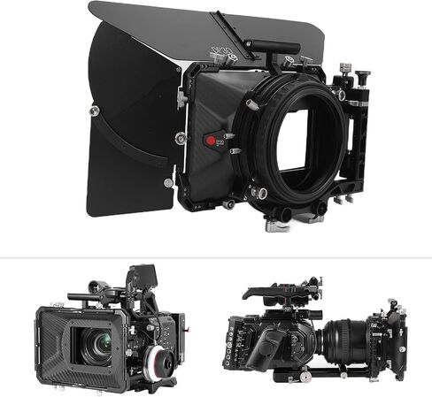01 02 015 Camera Matte Box, Adjustable Universal Lightweight Carbon Fiber Matte Box Portable for FS5 Camera in Saudi Arabia