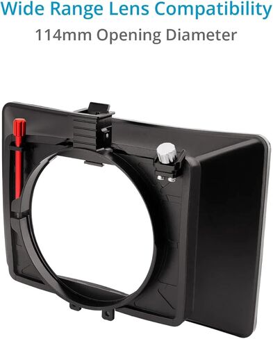 PROAIM MB-10 Lightweight Clip-On Camera Matte Box for 67mm-82mm, 114mm Lenses | Comes with 15mm Rod Adapter| for Run-Gun Shooting, Steadicam, Gimbal & Drone Use (MB-10-01) in Kuwait