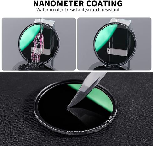 مرشح عدسة K&F Concept 62 مم مغناطيسي ND8 (فلتر كثافة محايدة ثابتة 3 توقف) فلتر عدسة مقاوم للماء للخدش سريع التبديل مع 28 طبقة متعددة الطبقات لعدسة الكاميرا in Kuwait