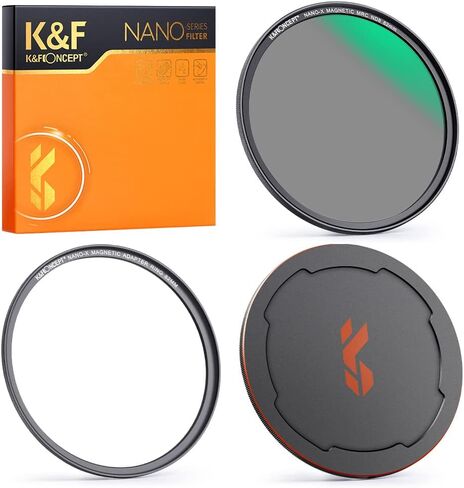 مرشح عدسة K&F Concept 62 مم مغناطيسي ND8 (فلتر كثافة محايدة ثابتة 3 توقف) فلتر عدسة مقاوم للماء للخدش سريع التبديل مع 28 طبقة متعددة الطبقات لعدسة الكاميرا in Kuwait
